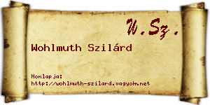 Wohlmuth Szilárd névjegykártya